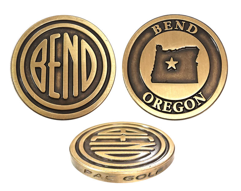 Bend, Oregon Theme Premium BRASS Ball Marker