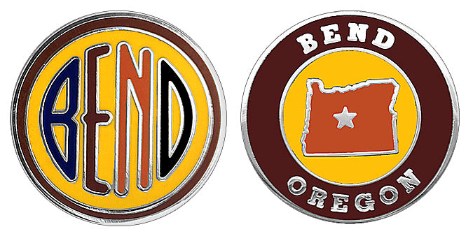 Bend, Oregon Theme Premium Ball Marker (Retro)