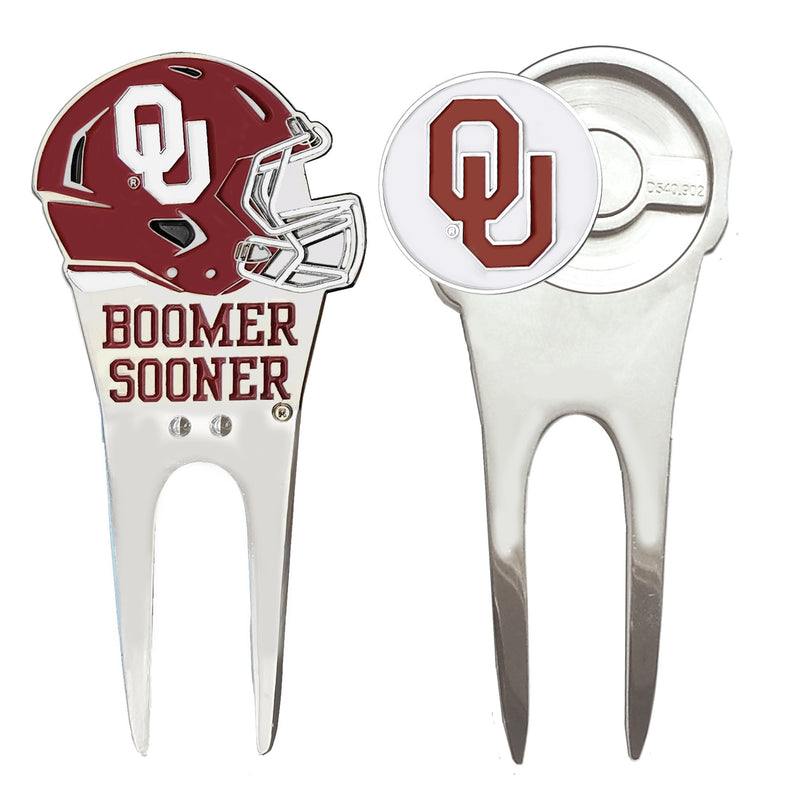 Oklahoma Sooner Helmet Divot Repair Tool